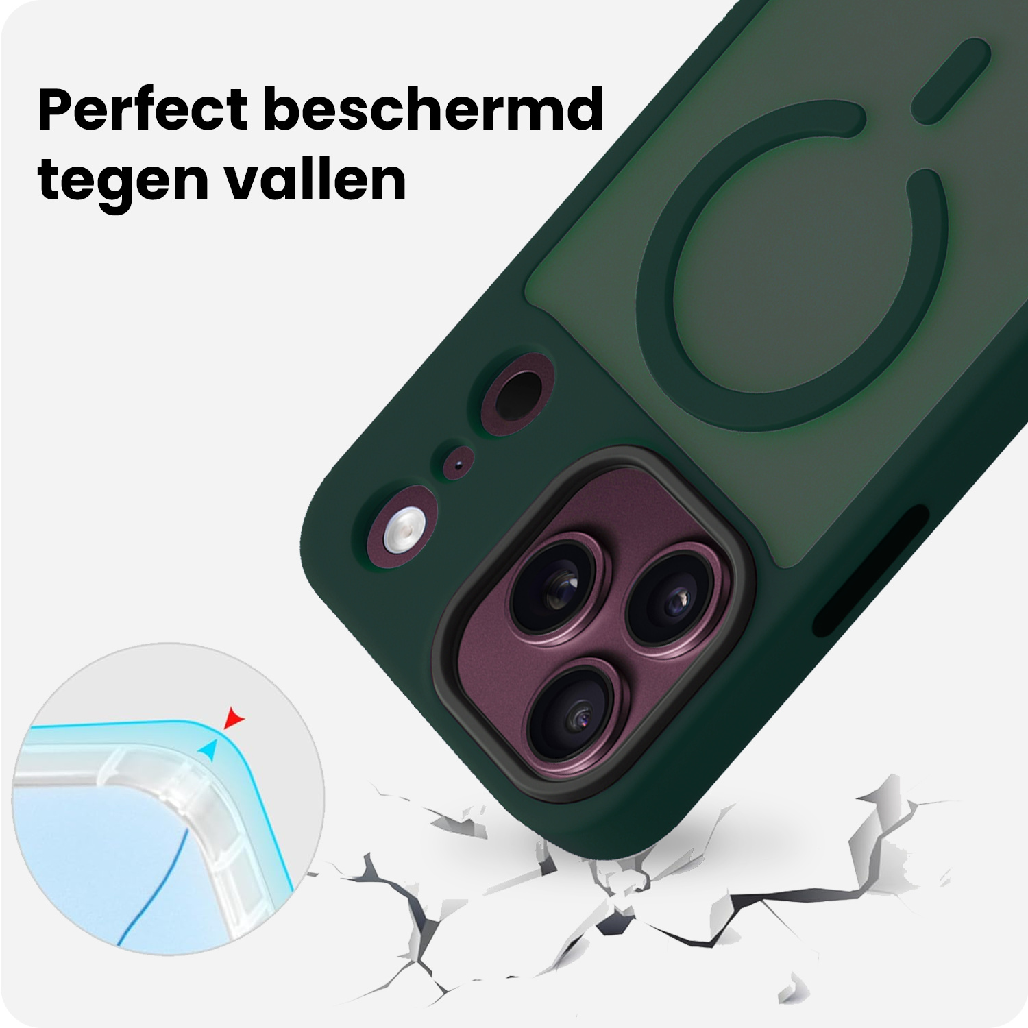 BASEY. BASEY. iPhone 18 Pro Max Magsafe Hoesje - Donkergroen