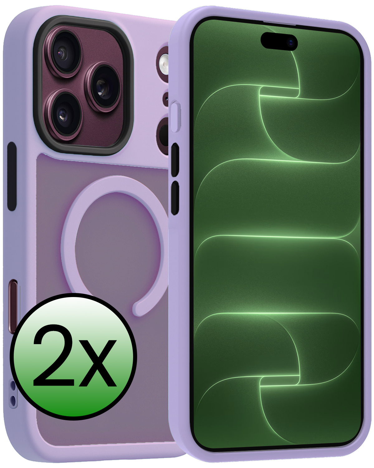 BASEY. BASEY. iPhone 18 Pro Max Magsafe Hoesje - Lila - 2 PACK