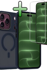 BASEY. BASEY. iPhone 18 Pro Max Magsafe Hoesje Donkerblauw Met Screenprotector