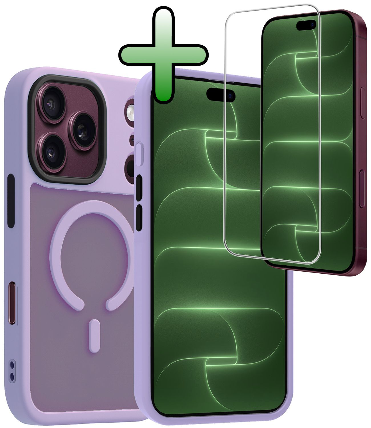 BASEY. BASEY. iPhone 18 Pro Max Magsafe Hoesje Lila Met Screenprotector