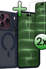 BASEY. BASEY. iPhone 18 Pro Max Magsafe Hoesje Donkerblauw Met 2x Screenprotector