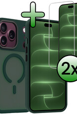 BASEY. BASEY. iPhone 18 Pro Max Magsafe Hoesje Donkergroen Met 2x Screenprotector