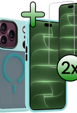 BASEY. BASEY. iPhone 18 Pro Max Magsafe Hoesje Lichtblauw Met 2x Screenprotector