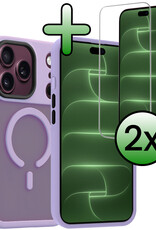 BASEY. BASEY. iPhone 18 Pro Max Magsafe Hoesje Lila Met 2x Screenprotector