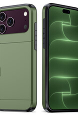 BASEY. BASEY. iPhone 18 Pro Hoesje Pashouder Hard - Donker Groen
