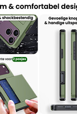BASEY. BASEY. iPhone 18 Pro Hoesje Pashouder Hard - Donker Groen