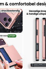 BASEY. BASEY. iPhone 18 Pro Hoesje Pashouder Hard - Rose Goud