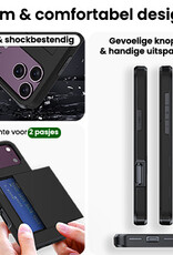BASEY. BASEY. iPhone 18 Pro Hoesje Pashouder Hard Met Screenprotector - Zwart
