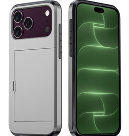 BASEY. BASEY. iPhone 18 Pro Max Hoesje Pashouder Hard - Grijs
