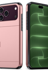 BASEY. BASEY. iPhone 18 Pro Max Hoesje Pashouder Hard - Rose Goud