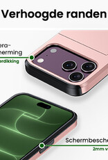 BASEY. BASEY. iPhone 18 Pro Max Hoesje Pashouder Hard - Rose Goud