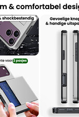 BASEY. BASEY. iPhone 18 Pro Max Hoesje Pashouder Hard Met 2x Screenprotector - Grijs