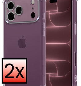 NoXx NoXx iPhone 18 Pro Hoesje Shockproof - Transparant - 2 PACK