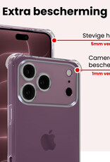 NoXx NoXx iPhone 18 Pro Max Hoesje Shockproof - Transparant