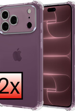 NoXx NoXx iPhone 18 Pro Max Hoesje Shockproof - Transparant - 2 PACK