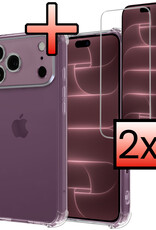 NoXx NoXx iPhone 18 Pro Max Hoesje Shockproof Met 2x Screenprotector Met Dichte Notch