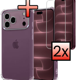 NoXx NoXx iPhone 18 Pro Max Hoesje Shockproof Met 2x Screenprotector Met Dichte Notch
