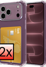 NoXx NoXx iPhone 18 Pro Hoesje Pashouder - 2 PACK