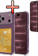 NoXx NoXx iPhone 18 Pro Hoesje Pashouder Met Screenprotector