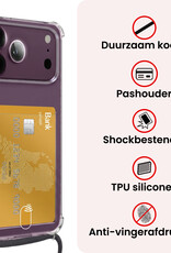 NoXx NoXx iPhone 18 Pro Max Hoesje Pashouder met Koord