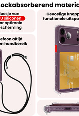 NoXx NoXx iPhone 18 Pro Max Hoesje Pashouder met Koord Met 2x Screenprotector