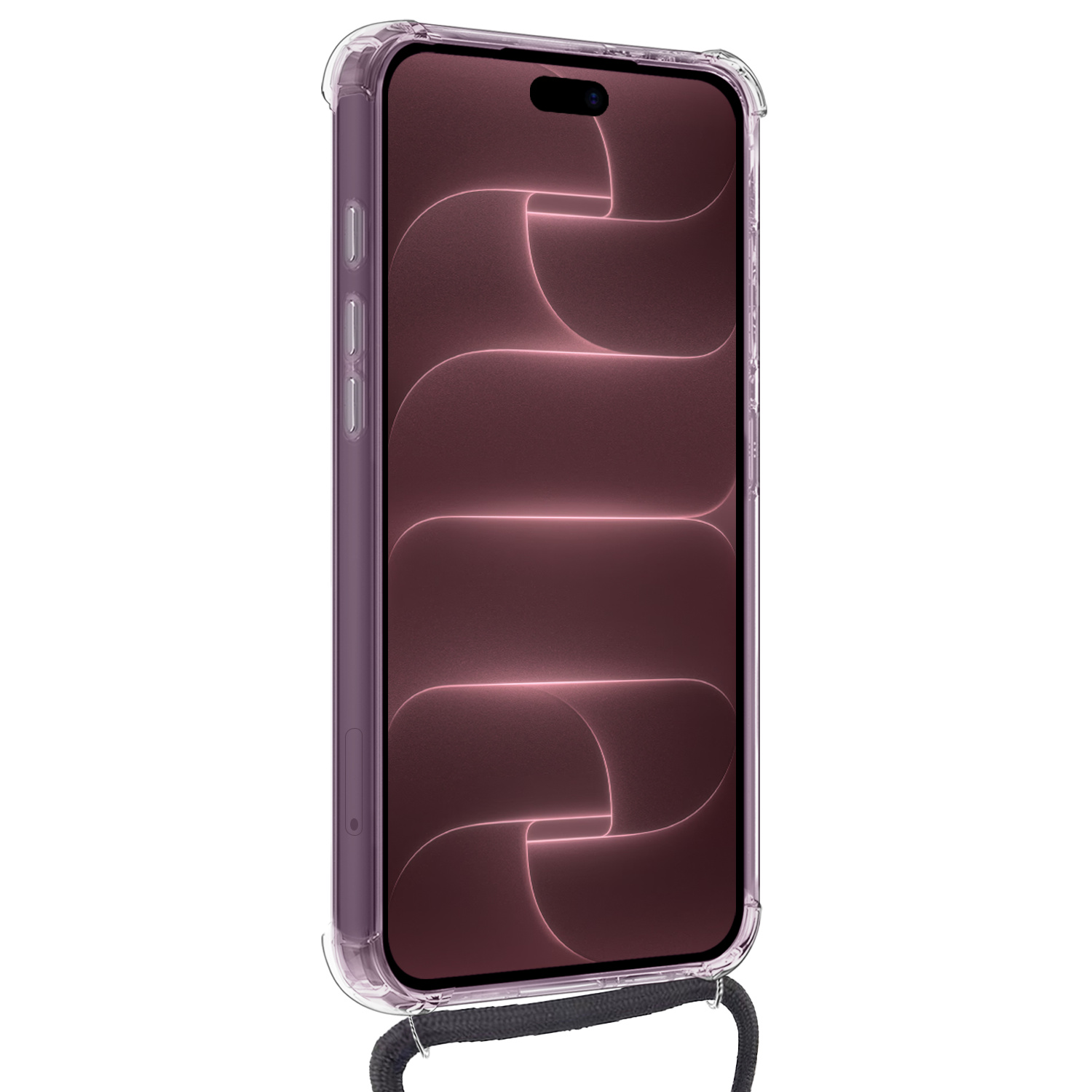 NoXx NoXx iPhone 18 Pro Max Hoesje Pashouder met Koord Met 2x Screenprotector