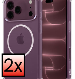 NoXx NoXx iPhone 18 Pro Magsafe Hoesje - Transparant - 2 PACK