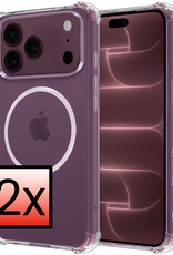 NoXx NoXx iPhone 18 Pro Max Magsafe Hoesje - Transparant - 2 PACK