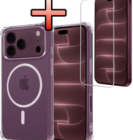 NoXx NoXx iPhone 18 Pro Max Magsafe Hoesje Transparant Met Screenprotector