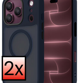 NoXx NoXx iPhone 18 Pro Magsafe Hoesje - Donkerblauw - 2 PACK