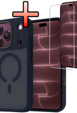 NoXx NoXx iPhone 18 Pro Magsafe Hoesje Donkerblauw Met Screenprotector