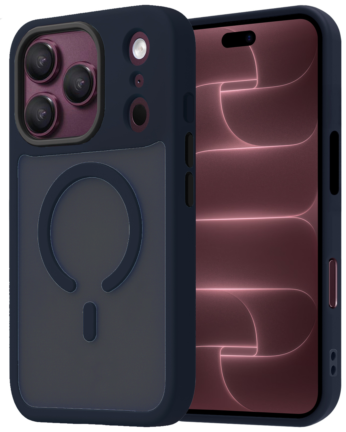 NoXx NoXx iPhone 18 Pro Max Magsafe Hoesje - Donkerblauw