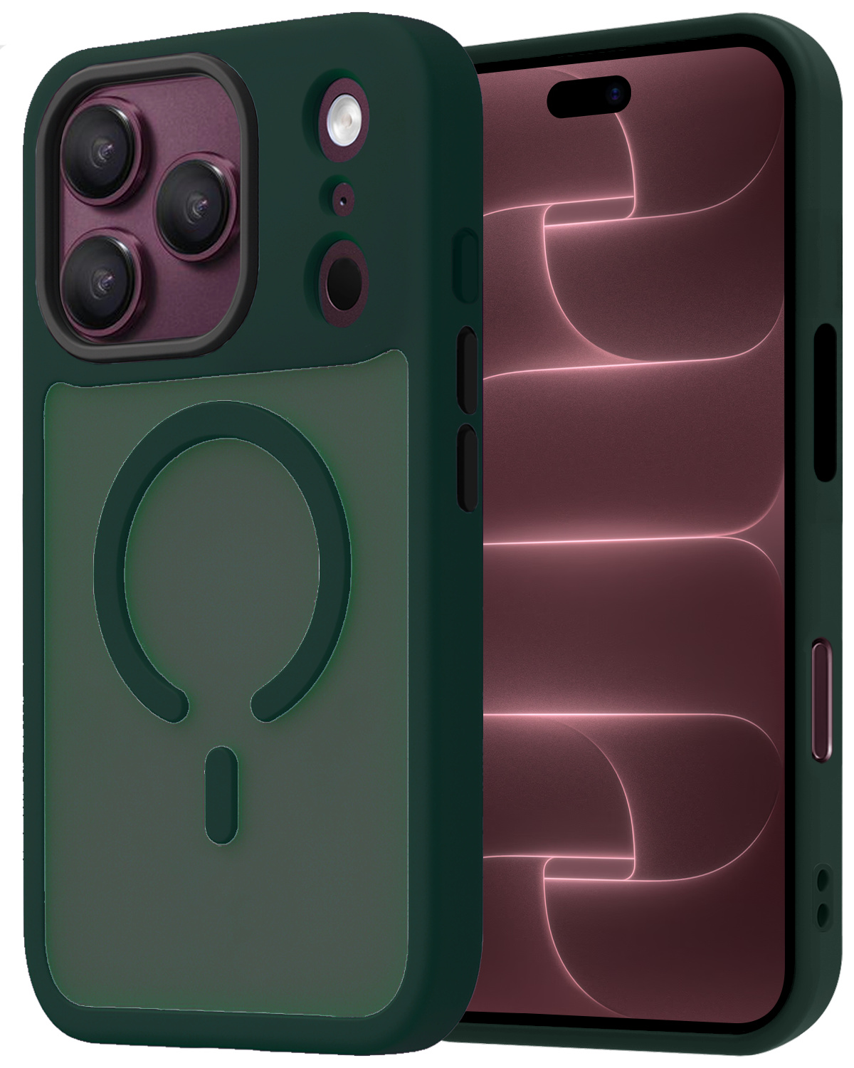 NoXx NoXx iPhone 18 Pro Max Magsafe Hoesje - Donkergroen