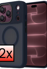 NoXx NoXx iPhone 18 Pro Max Magsafe Hoesje - Donkerblauw - 2 PACK