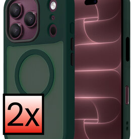 NoXx NoXx iPhone 18 Pro Max Magsafe Hoesje - Donkergroen - 2 PACK