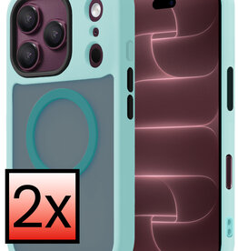 NoXx NoXx iPhone 18 Pro Max Magsafe Hoesje - Lichtblauw - 2 PACK