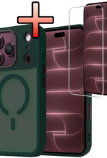 NoXx NoXx iPhone 18 Pro Max Magsafe Hoesje Donkergroen Met Screenprotector