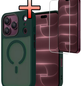 NoXx NoXx iPhone 18 Pro Max Magsafe Hoesje Donkergroen Met Screenprotector