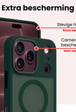 NoXx NoXx iPhone 18 Pro Max Magsafe Hoesje Donkergroen Met 2x Screenprotector