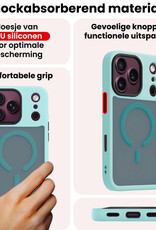 NoXx NoXx iPhone 18 Pro Max Magsafe Hoesje Lichtblauw Met 2x Screenprotector