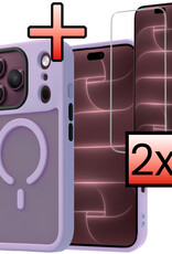 NoXx NoXx iPhone 18 Pro Max Magsafe Hoesje Lila Met 2x Screenprotector