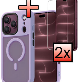 NoXx NoXx iPhone 18 Pro Max Magsafe Hoesje Lila Met 2x Screenprotector