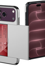 NoXx NoXx iPhone 18 Pro Max Hoesje Pashouder Hard - Grijs
