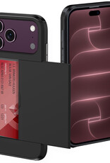 NoXx NoXx iPhone 18 Pro Max Hoesje Pashouder Hard - Zwart