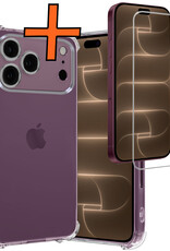 Nomfy Nomfy iPhone 18 Pro Hoesje Shockproof Met Screenprotector Met Dichte Notch