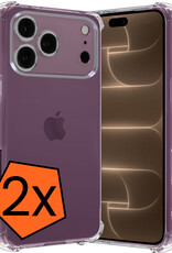 Nomfy Nomfy iPhone 18 Pro Max Hoesje Shockproof - Transparant - 2 PACK