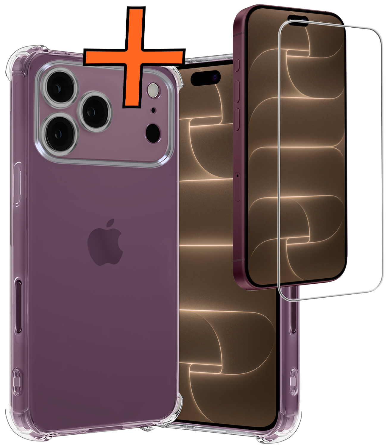 Nomfy Nomfy iPhone 18 Pro Max Hoesje Shockproof Met Screenprotector Met Dichte Notch
