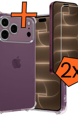 Nomfy Nomfy iPhone 18 Pro Max Hoesje Shockproof Met 2x Screenprotector Met Dichte Notch
