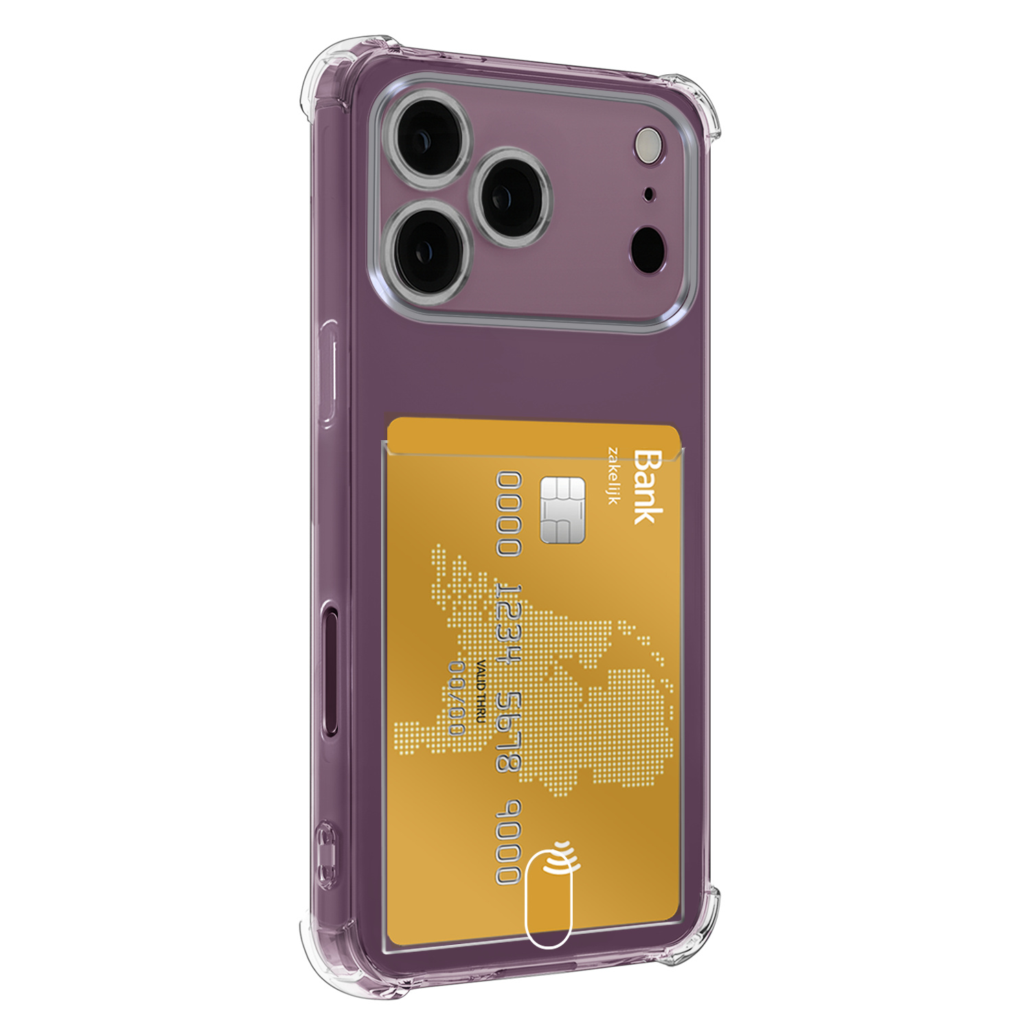 Nomfy Nomfy iPhone 18 Pro Hoesje Pashouder - 2 PACK