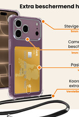 Nomfy Nomfy iPhone 18 Pro Hoesje Pashouder met Koord - 2 PACK